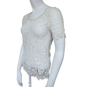 Marabelle Cream Floral Lace Blouse (S)